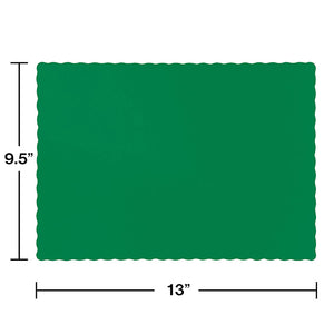 Emerald Green Placemats, 50 ct Party Decoration