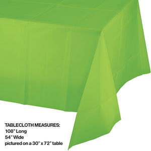 Fresh Lime Tablecover Plastic 54" X 108" Party Decoration