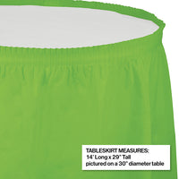 Fresh Lime Plastic Tableskirt, 14' X 29