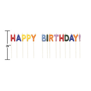 Happy Birthday Pick Candles, 14 ct Party Decoration