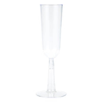 Clear Plastic Champagne Flutes, 7 Oz, 4 ct by Creative Converting