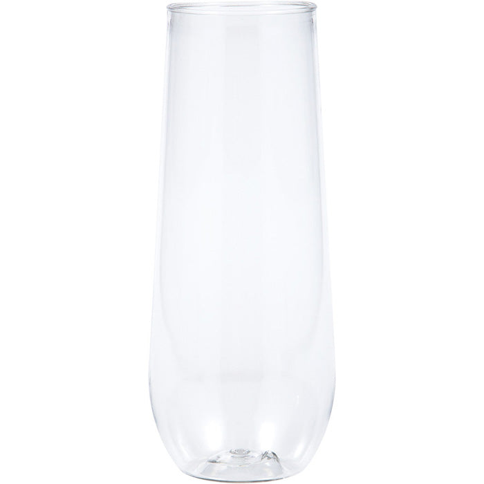 Clear Plastic Champagne Flutes, 9 Oz, 4 ct