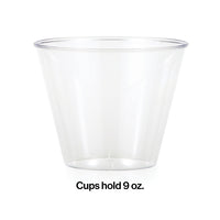 Clear Plastic Glasses, 9 Oz, 8 ct Party Decoration