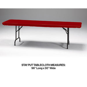 Stay Put Tablecover Red, 30" X 96" Party Decoration