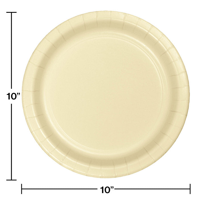 Ivory Banquet Plates, 24 ct