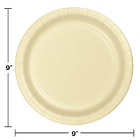 Ivory Paper Plates, 24 ct Party Decoration