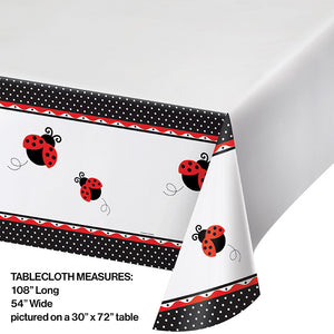 Ladybug Fancy Tablecover Plastic 54" X 108" Party Decoration