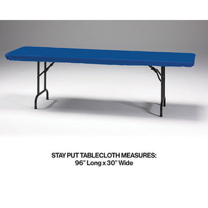 Stay Put Tablecover Royal Blue, 30" X 96" Party Decoration