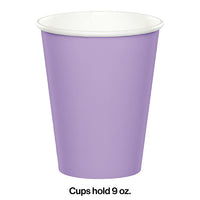 Luscious Lavender Hot/Cold Paper Paper Cups 9 Oz., 24 ct Party Decoration