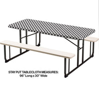 Stay Put Tablecover Black Check, 30