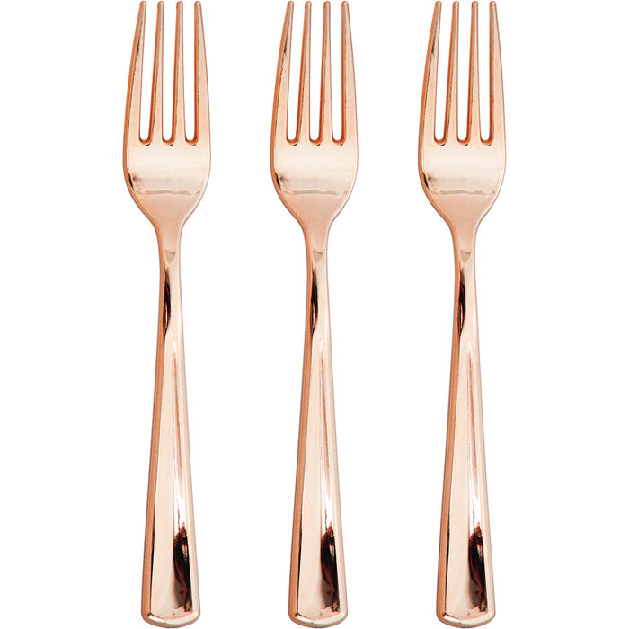 Forks Only, Metallic Rosegold, 24 ct by Creative Converting