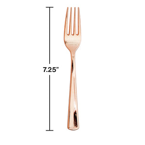 Forks Only, Metallic Rosegold, 24 ct Party Decoration