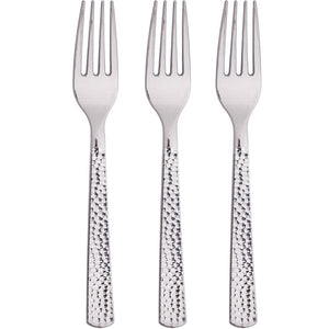 Forks Only, Silver Hammered, 24 ct by Creative Converting