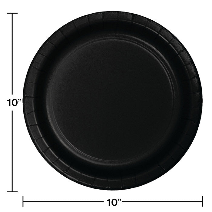 Black Banquet Plates, 24 ct