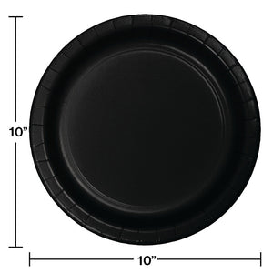 Black Banquet Plates, 24 ct Party Decoration