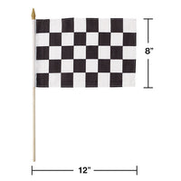 Black And White Check Cloth Racing Flag, 8