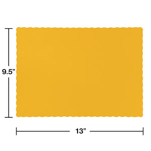 School Bus Yellow Placemats, 50 ct Party Decoration