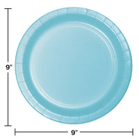 Pastel Blue Paper Plates, 24 ct Party Decoration