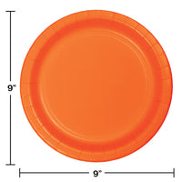Sunkissed Orange Paper Plates, 24 ct Party Decoration