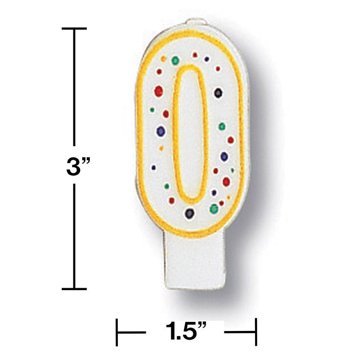 Polka Dot #0 Candle Party Decoration