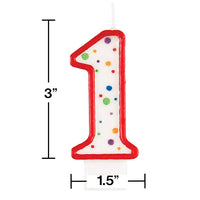 Polka Dot #1 Candle Party Decoration