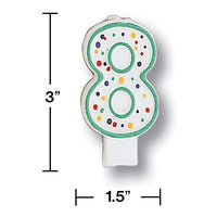 Polka Dot #8 Candle Party Decoration