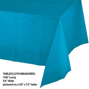 Turquoise Tablecover Plastic 54" X 108" Party Decoration