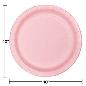 Classic Pink Banquet Plates, 24 ct Party Decoration