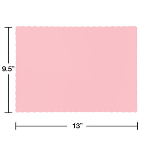 Classic Pink Placemats, 50 ct Party Decoration