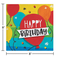 Hoppin' Birthday Cake Beverage Napkin, 3 Ply, 16 ct Party Decoration