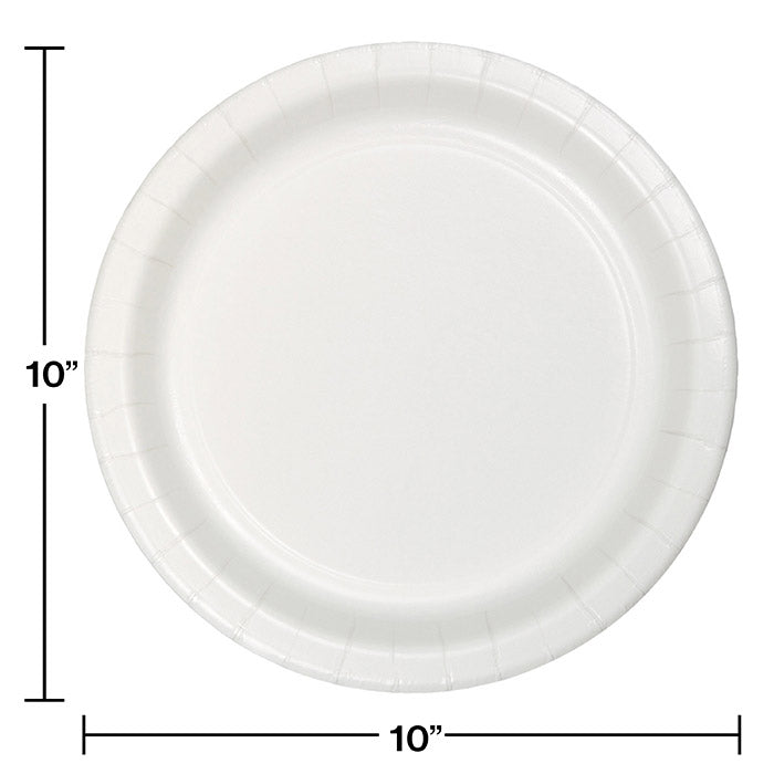 White Banquet Plate, 24 ct