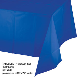 Cobalt Tablecover Plastic 54" X 108" Party Decoration