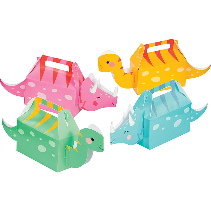Girl Dino Party Treat Box 3D 4ct by Creative Converting