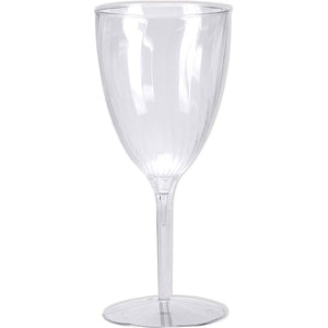 8 Oz. Clear Plastic 1-Piece Wine Glasses 8ct by Creative Converting