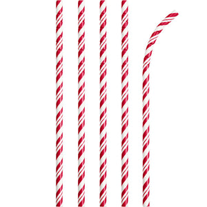 Classic Red Striped Paper Straws, 24 ct by Creative Converting