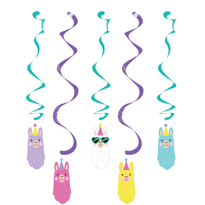 Llama Party Dizzy Danglers, 5 ct by Creative Converting