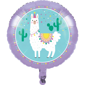 Llama Party Metallic Balloon 18" by Creative Converting