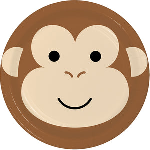 Animal Faces Dinner Plate, Monkey 8ct by Creative Converting