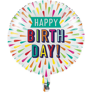 Birthday Burst Metallic Balloon 18" by Creative Converting