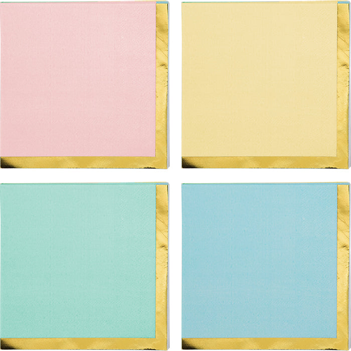 Pastel Celebrations Beverage Napkins 16ct by Creative Converting