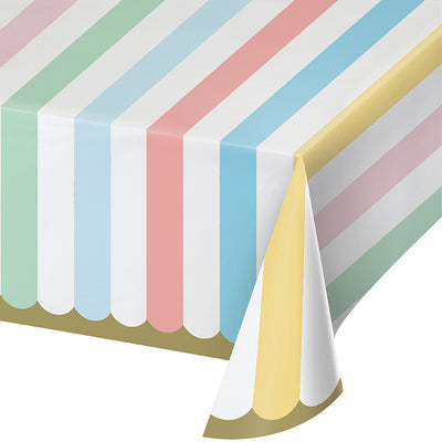 Pastel Celebrations Paper Tablecover 54" X 102"