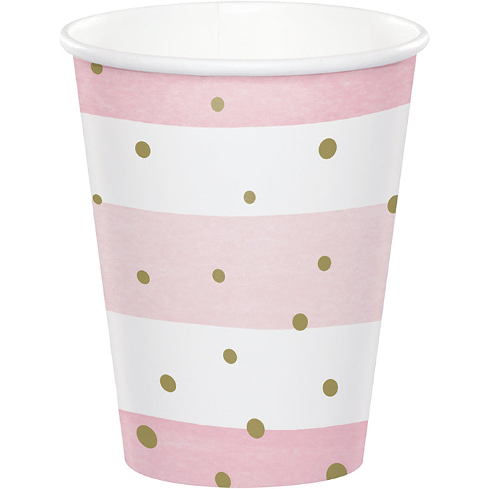 Pink Gold Celebration Hot/Cold Cups 9Oz. 8ct by Creative Converting