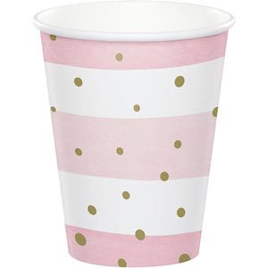 Pink Gold Celebration Hot/Cold Cups 9Oz. 8ct by Creative Converting