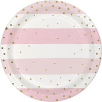 Pink Gold Celebration Dessert Plate, Foil 8ct by Creative Converting