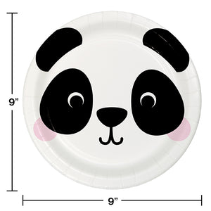 Animal Faces Dinner Plate, Panda 8ct Party Decoration