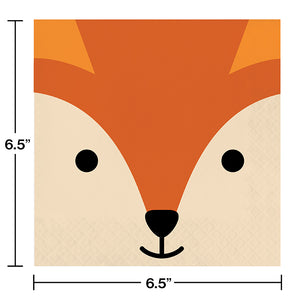 Animal Faces Luncheon Napkin, Fox 16ct Party Decoration