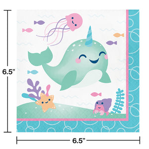 Narwhal Party Luncheon Napkin 16ct Party Decoration