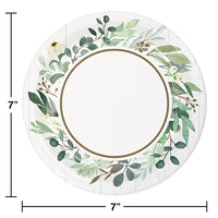 Eucalyptus Greens Dessert Plate 8ct Party Decoration