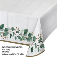 Eucalyptus Greens Paper Tablecover 54