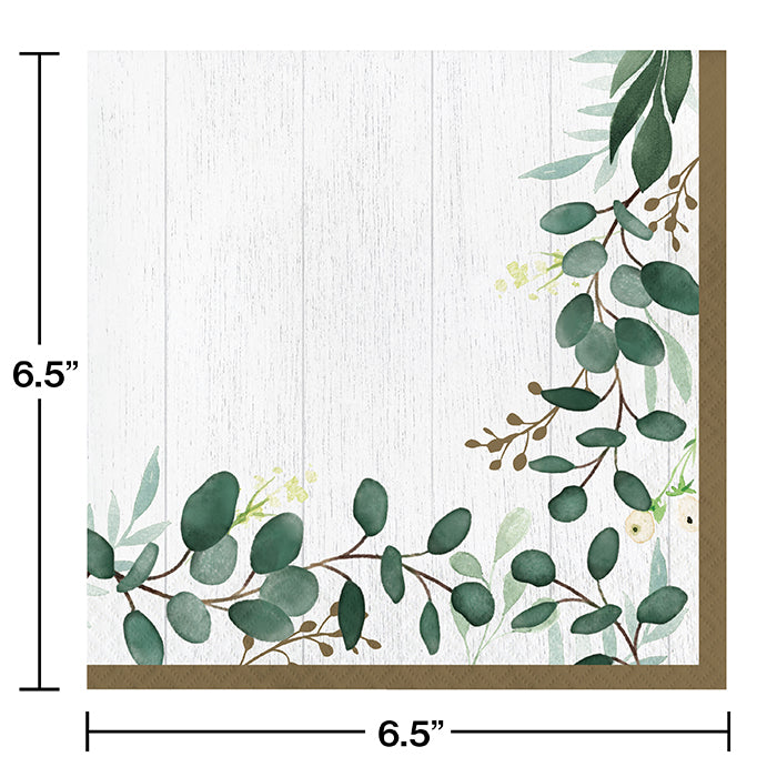 Eucalyptus Greens Luncheon Napkin 16ct Party Decoration